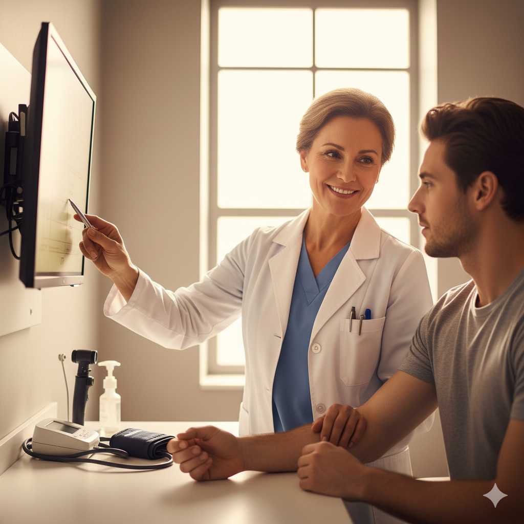 physician with doctor