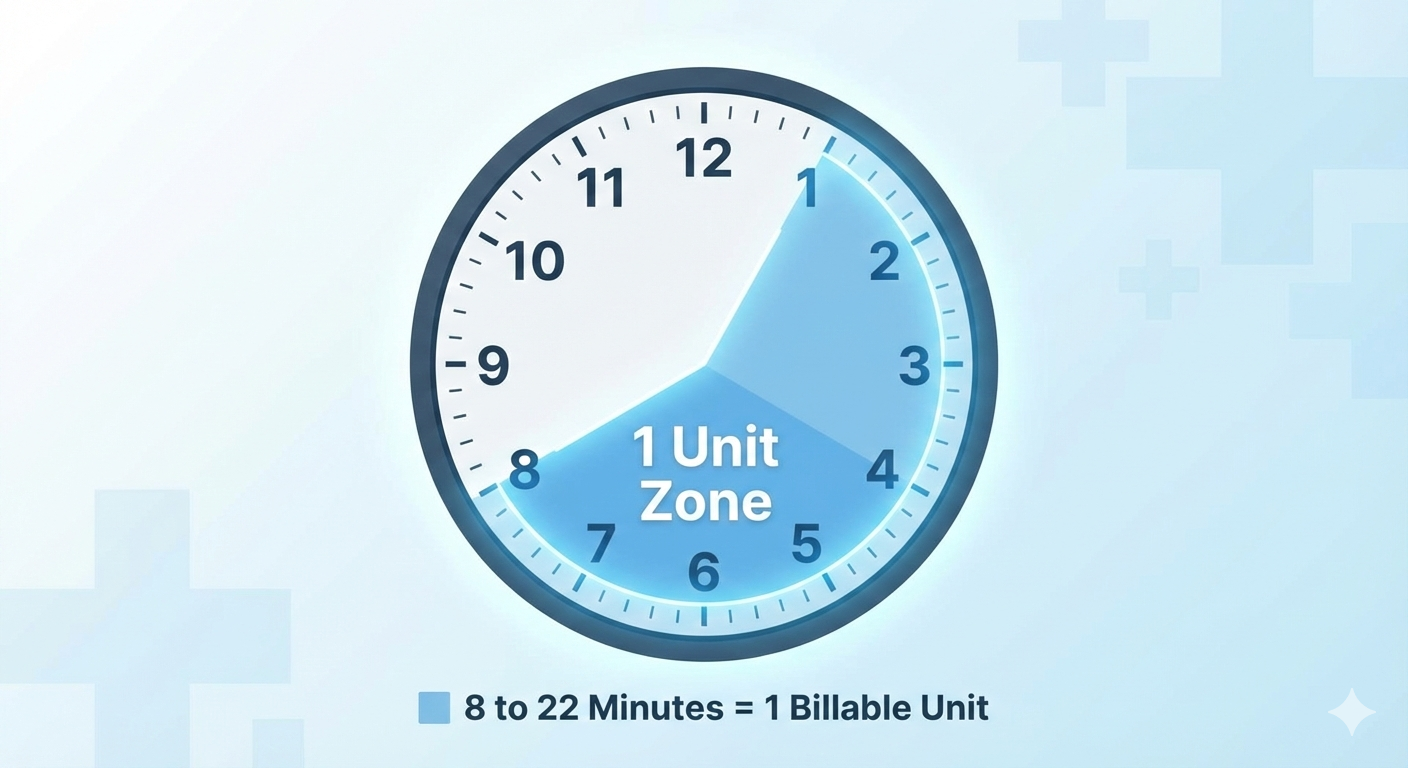8 minute rule chart for ultrasound therapy cpt code billing.