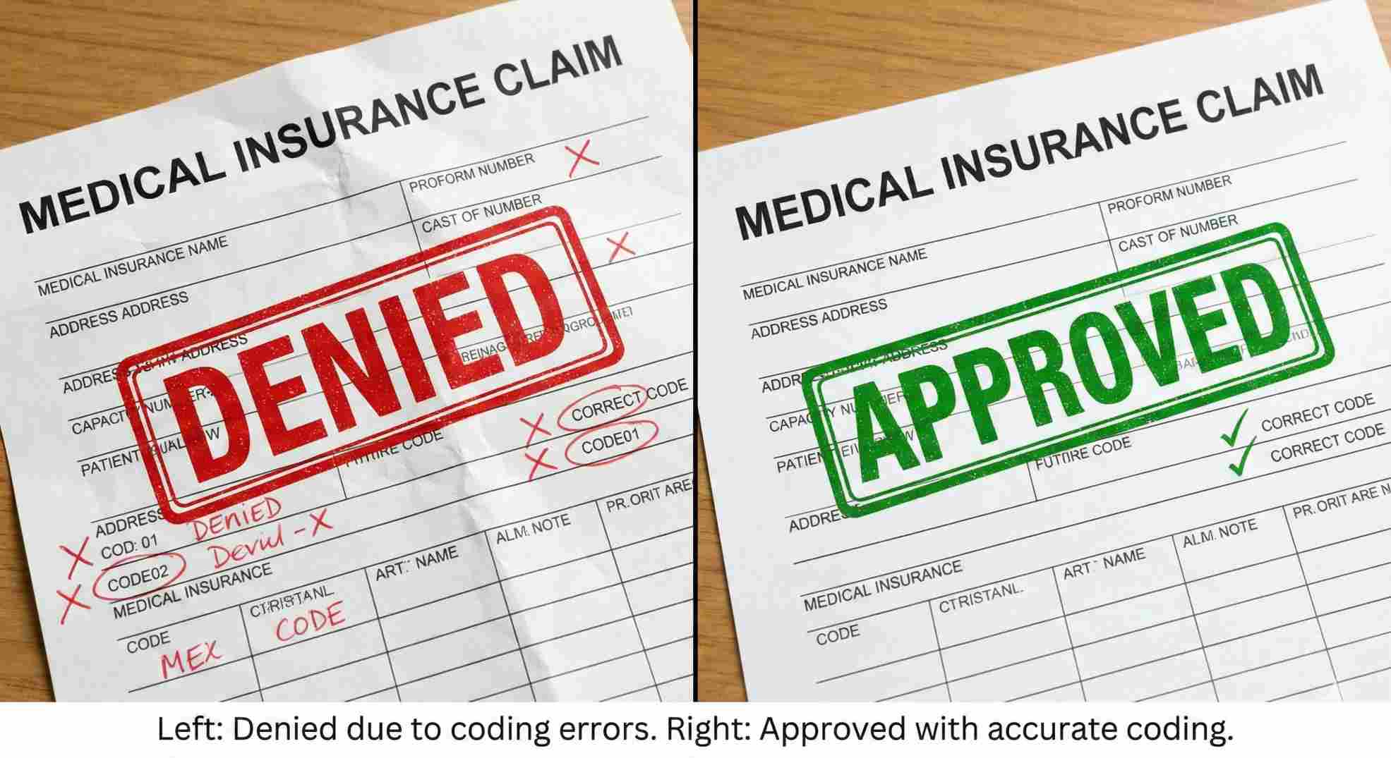 Denied claim form for 97035 cpt code.