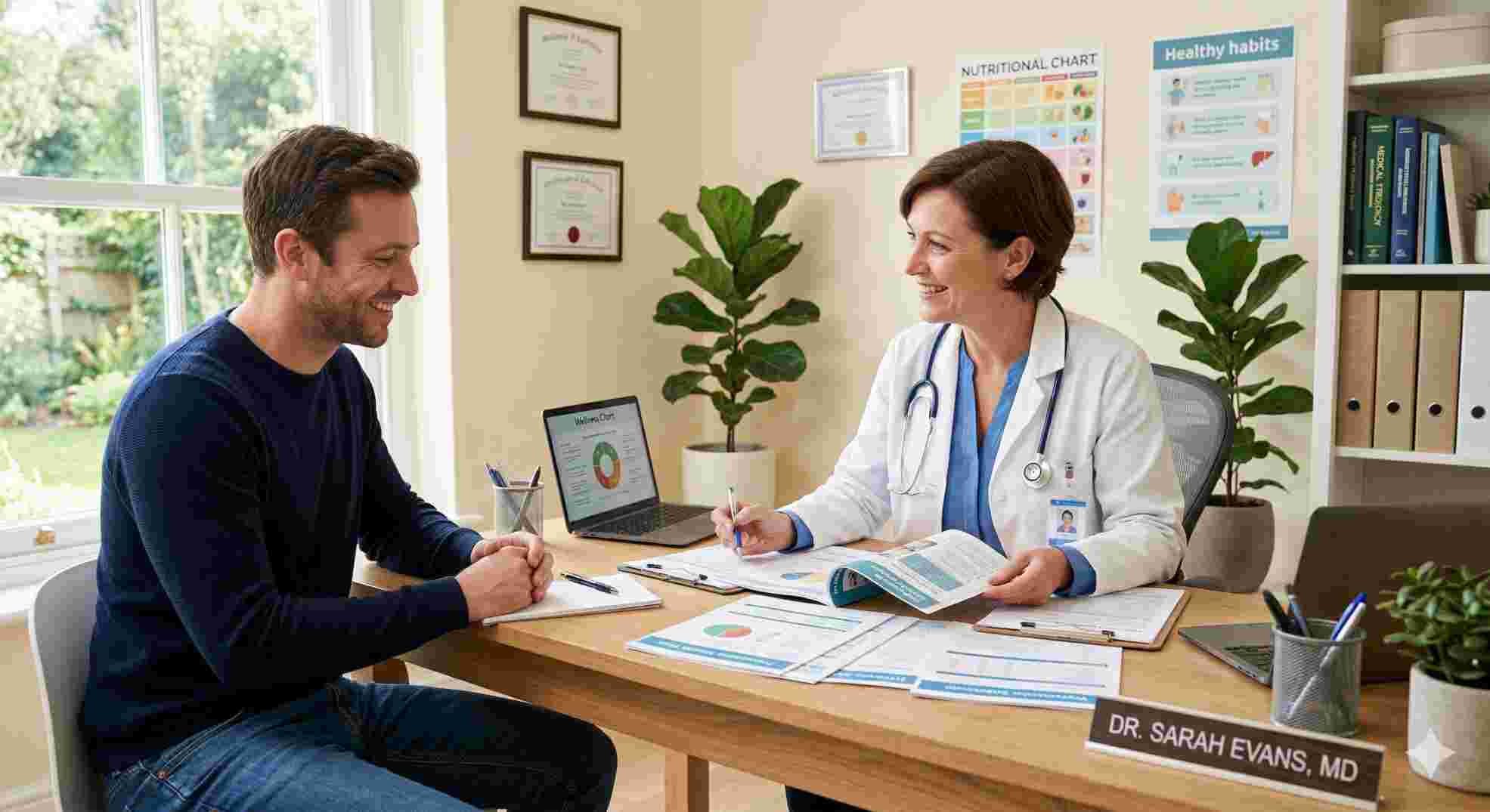 Doctor discussing the best icd 10 codes for annual preventative health