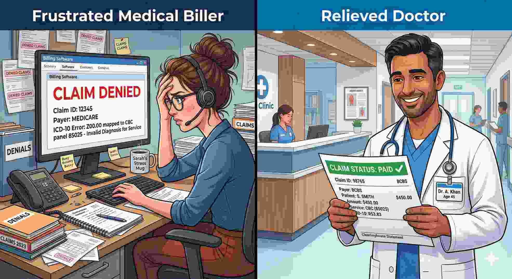 Healthcare professional learning how to find the right blood work icd 10 codes