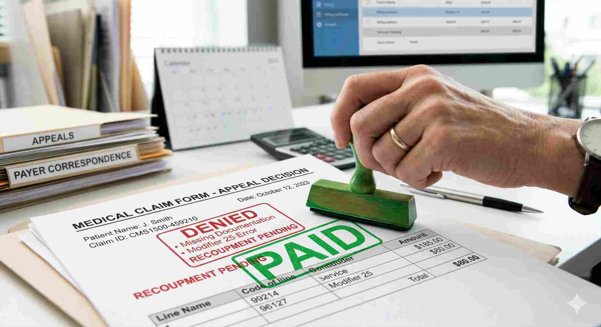 Winning an appeal using proper cpt 96127 documentation requirements.