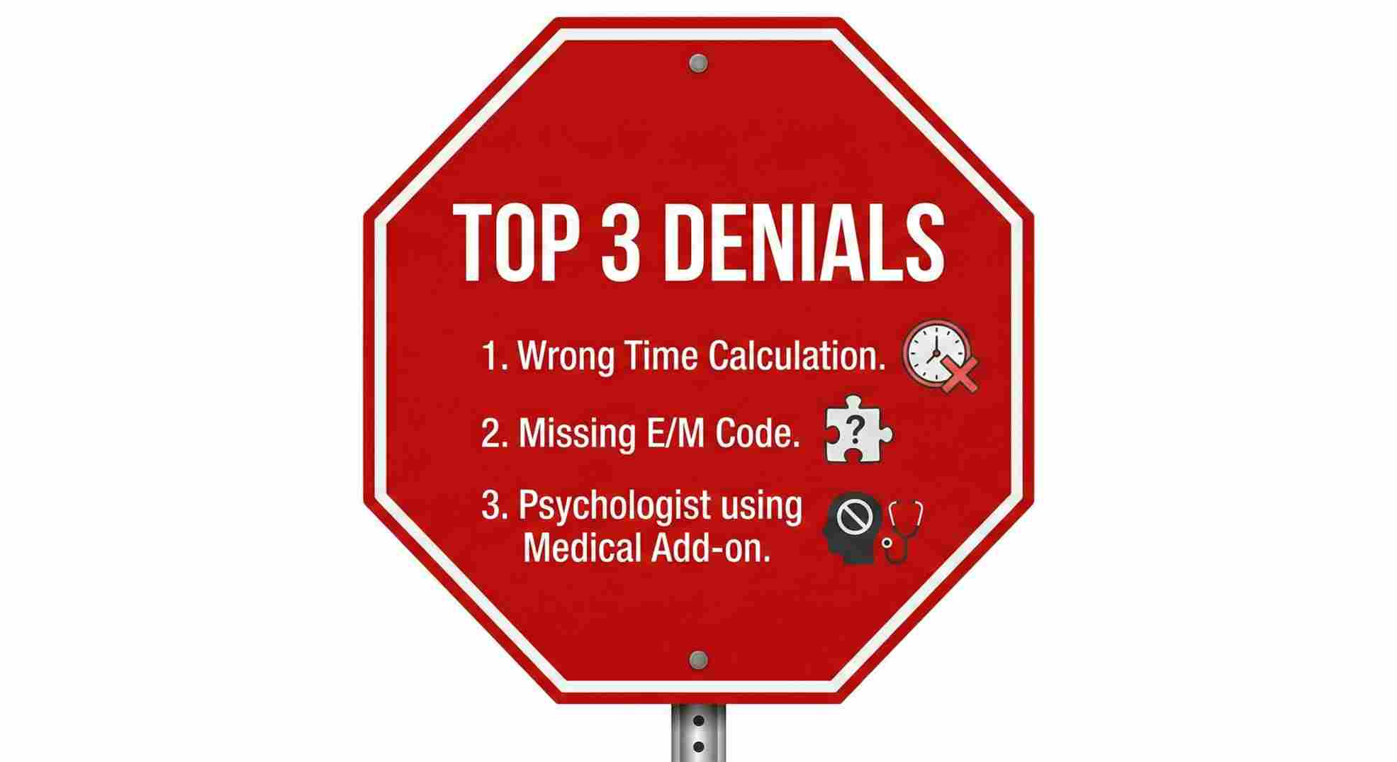 common billing errors for 90836 cpt code