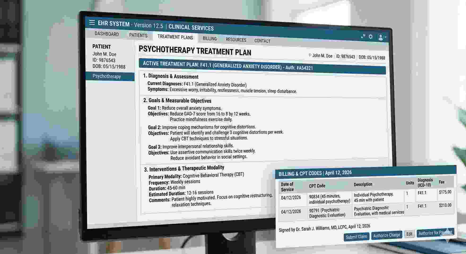 ehr systems for therapists