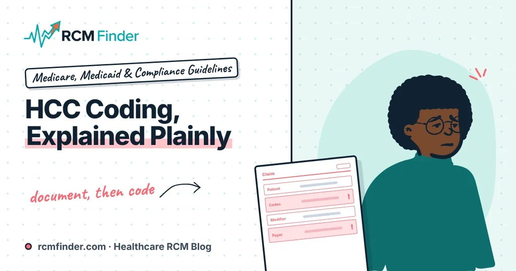 Billing manager checking a patient chart against a risk score checklist